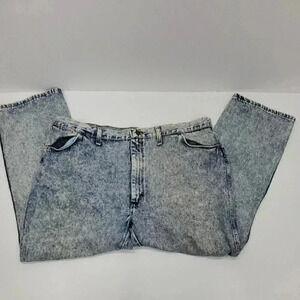 Vintage Rustler Stonewash Acid Jeans Men's Size 44x30 Made in USA
